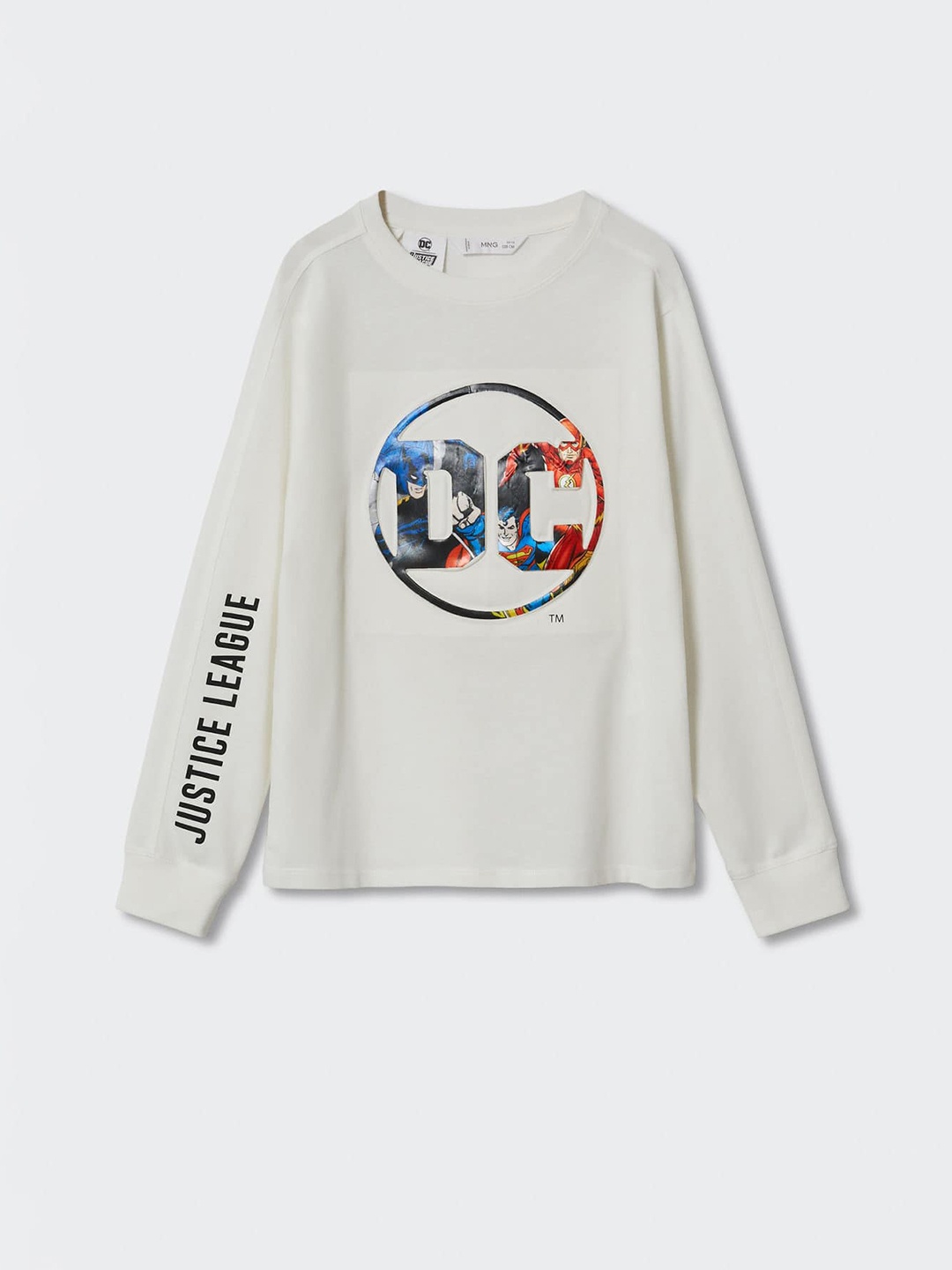 

Mango Kids Boys Pure Cotton Justice League Printed T-shirt, White