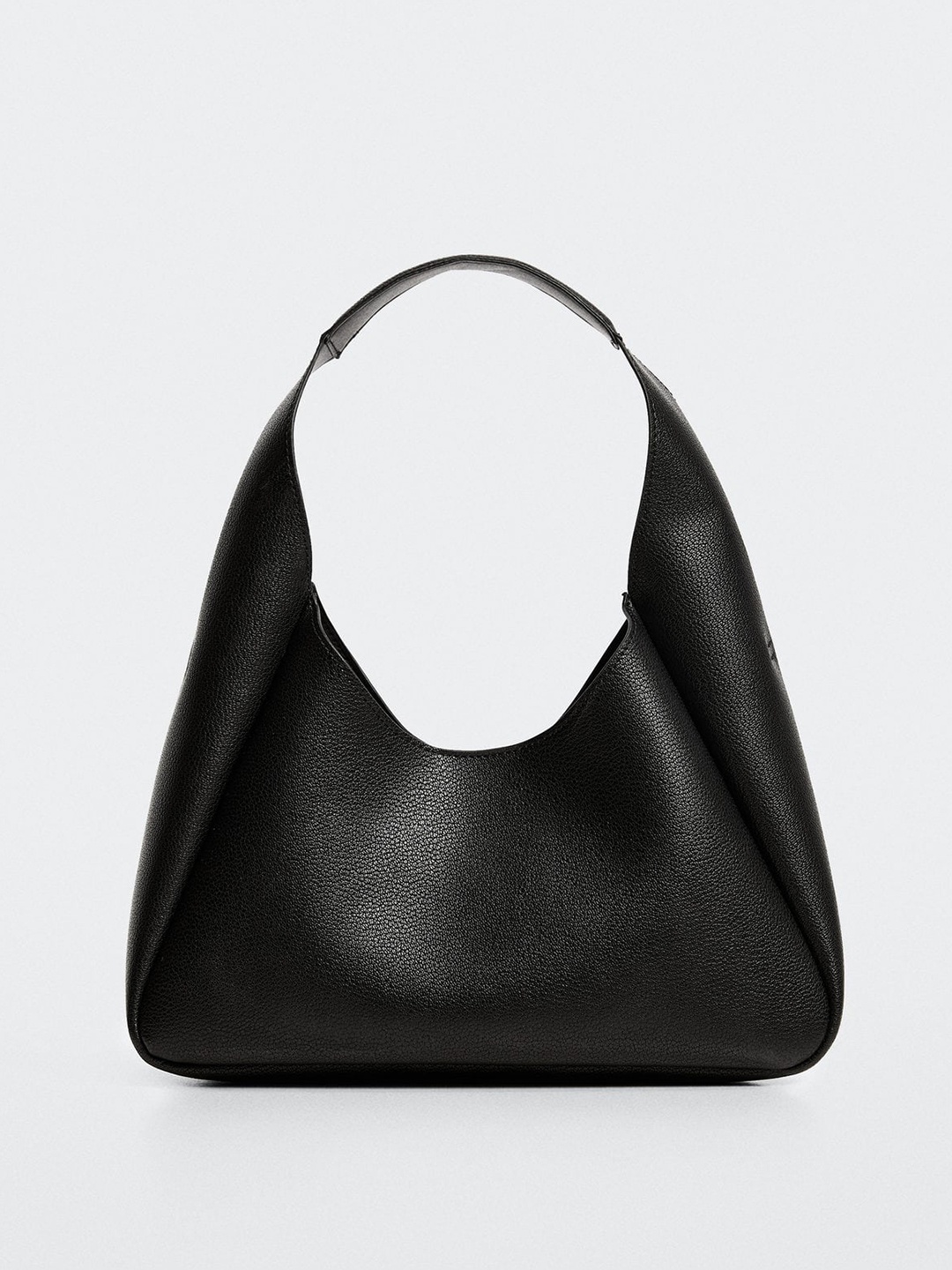 

MANGO Structured Hobo Bag, Black