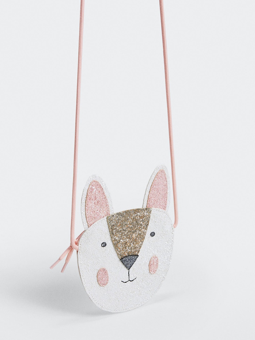 

Mango Kids Girls Textured Structured Sling Bag With Glitter Effect, White
