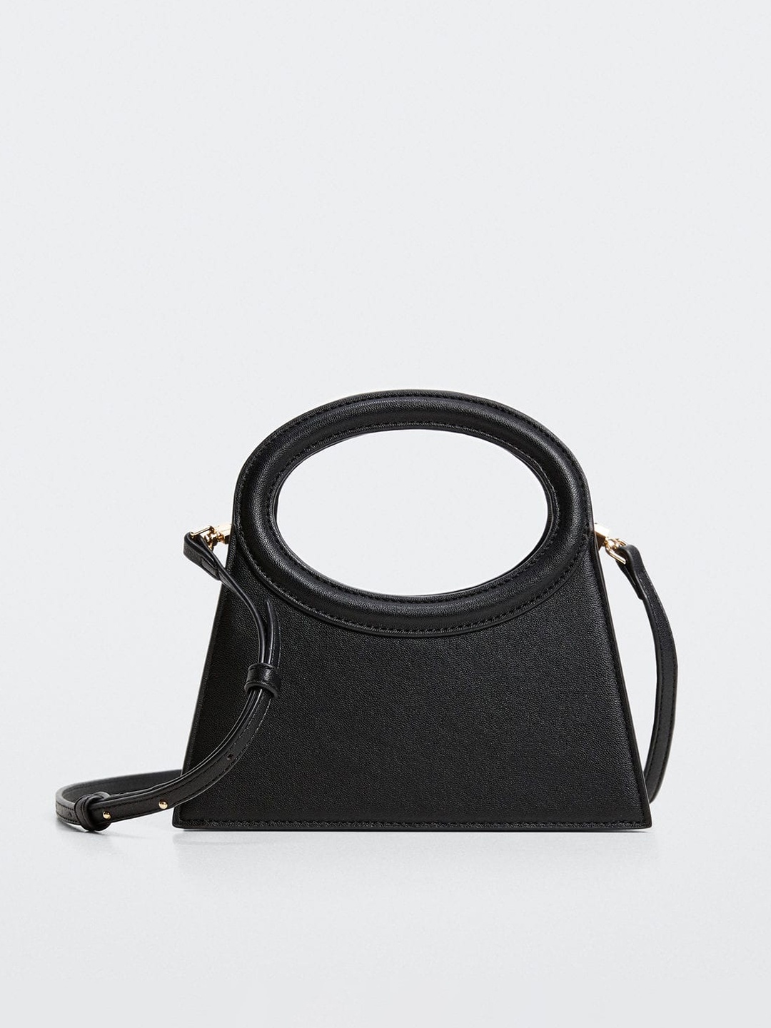 

MANGO Structured Handheld Bag, Black