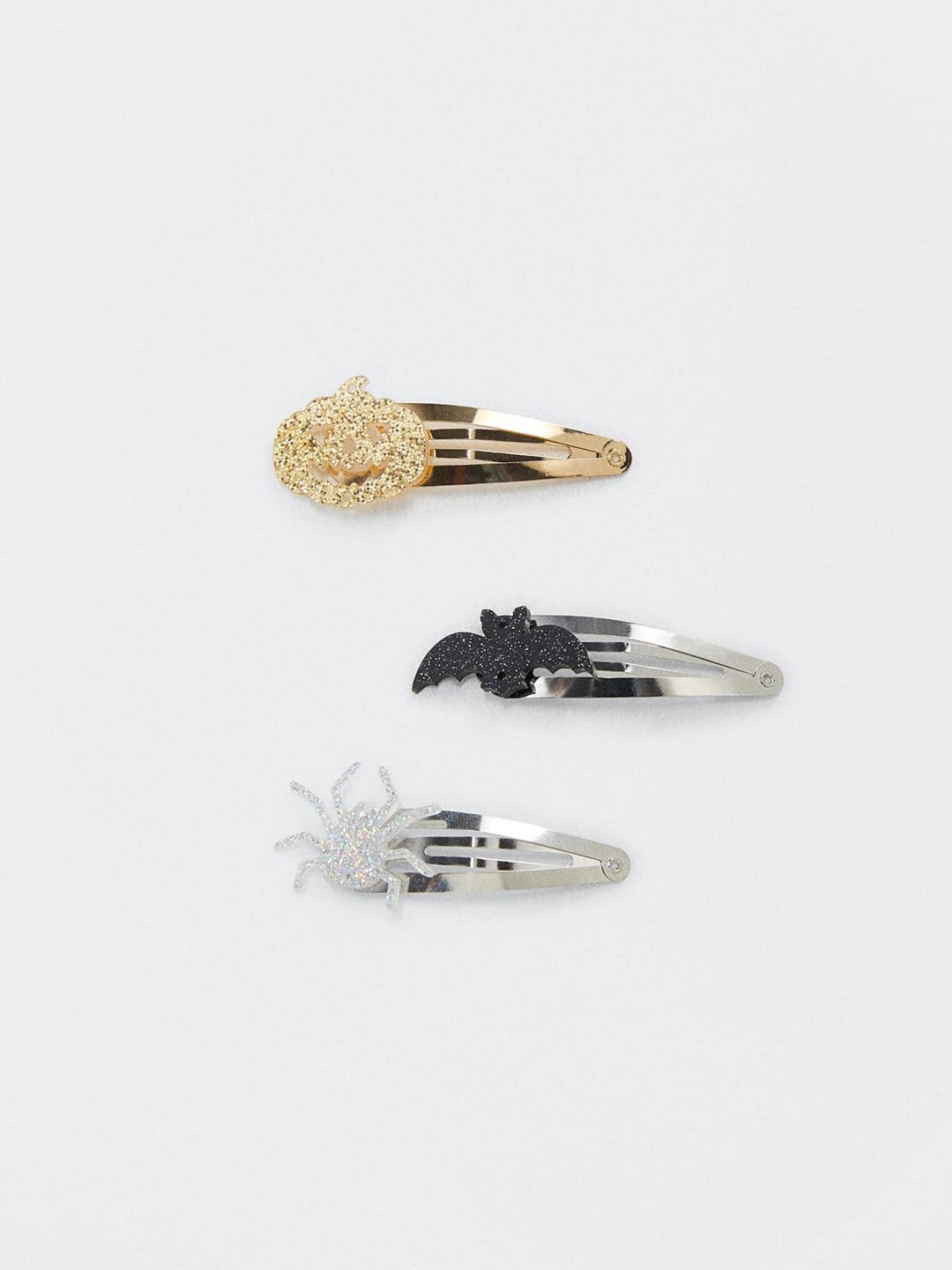 

Mango Kids Girls Set of 3 Halloween Tic Tac Hair Clip, Gold