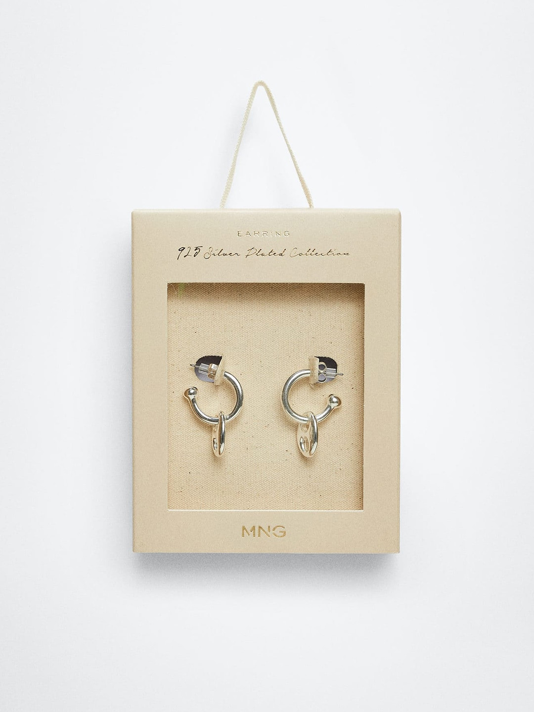 

MANGO 925 Silver-Plated Circular Drop Earrings