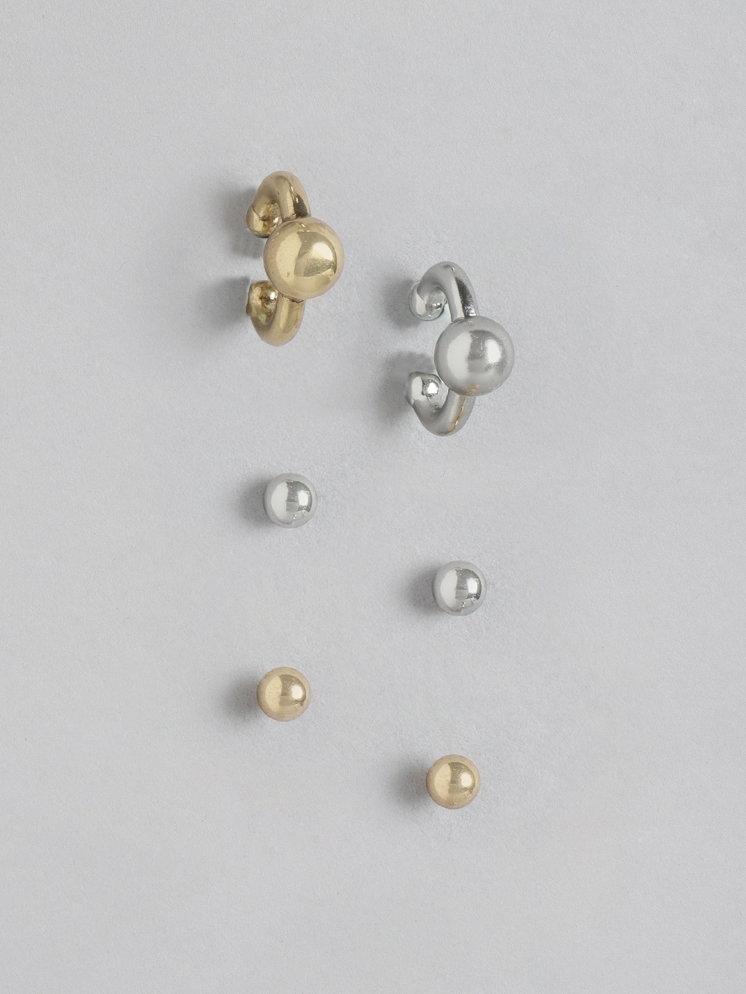 

MANGO Women Set of 3 Mismatch Earrings, Gold