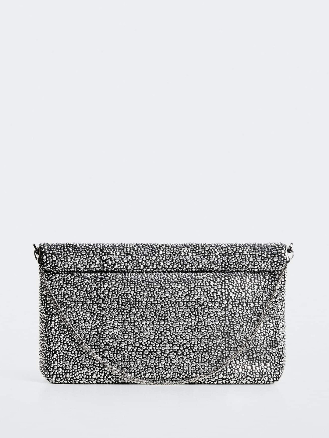 

MANGO Embellished Structured Party Shoulder Bag, Black