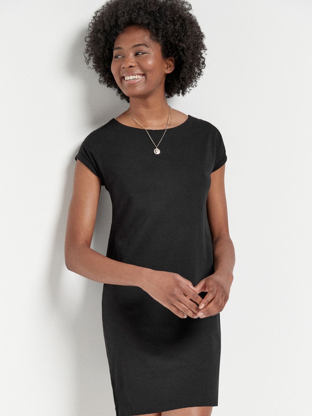 

NEXT Pure Cotton T-shirt Dress, Black