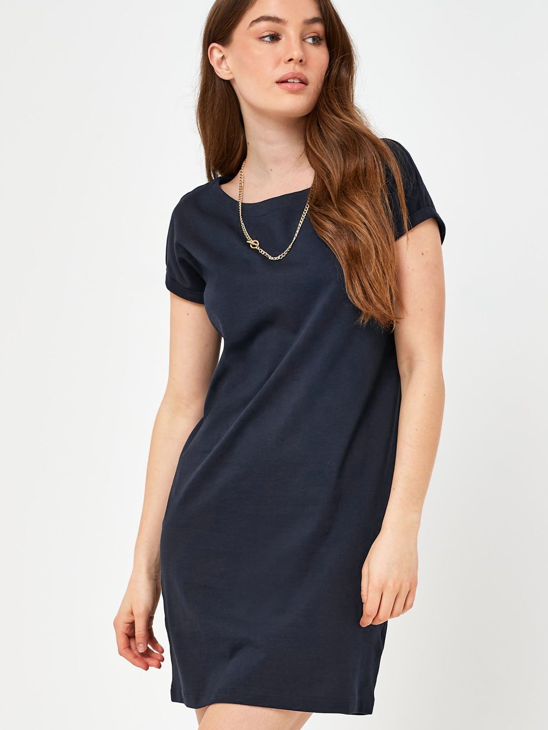 

NEXT Pure Cotton T-shirt Dress, Navy blue