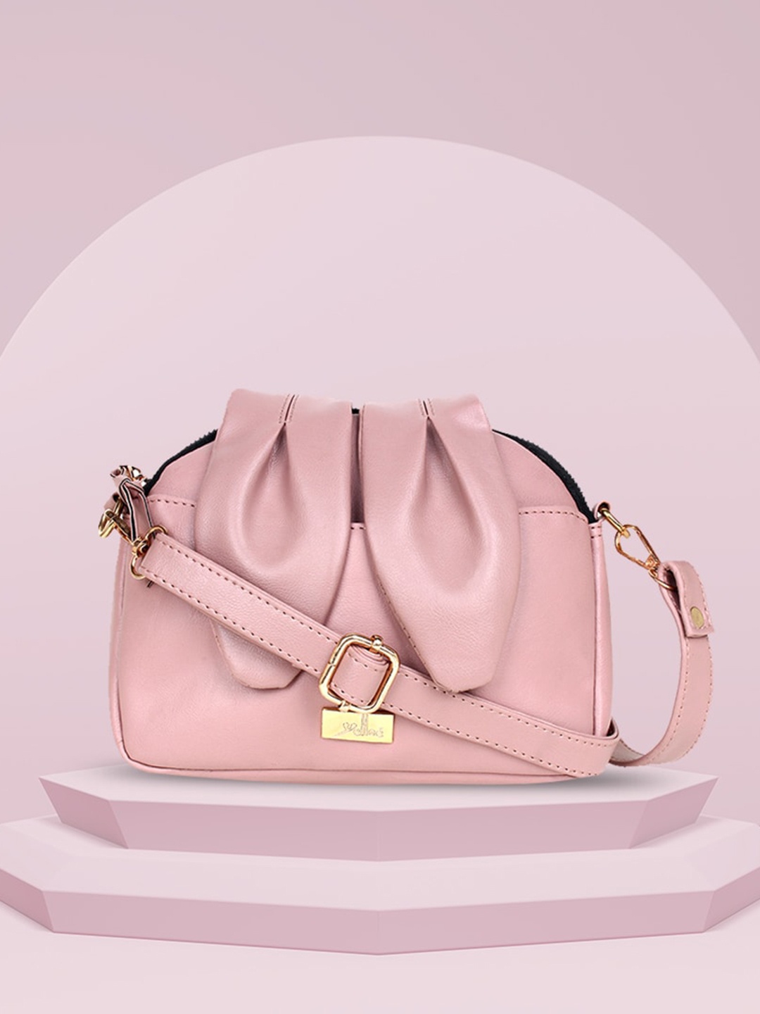 

yelloe Swagger Sling Bag With Rabbit Ears, Pink