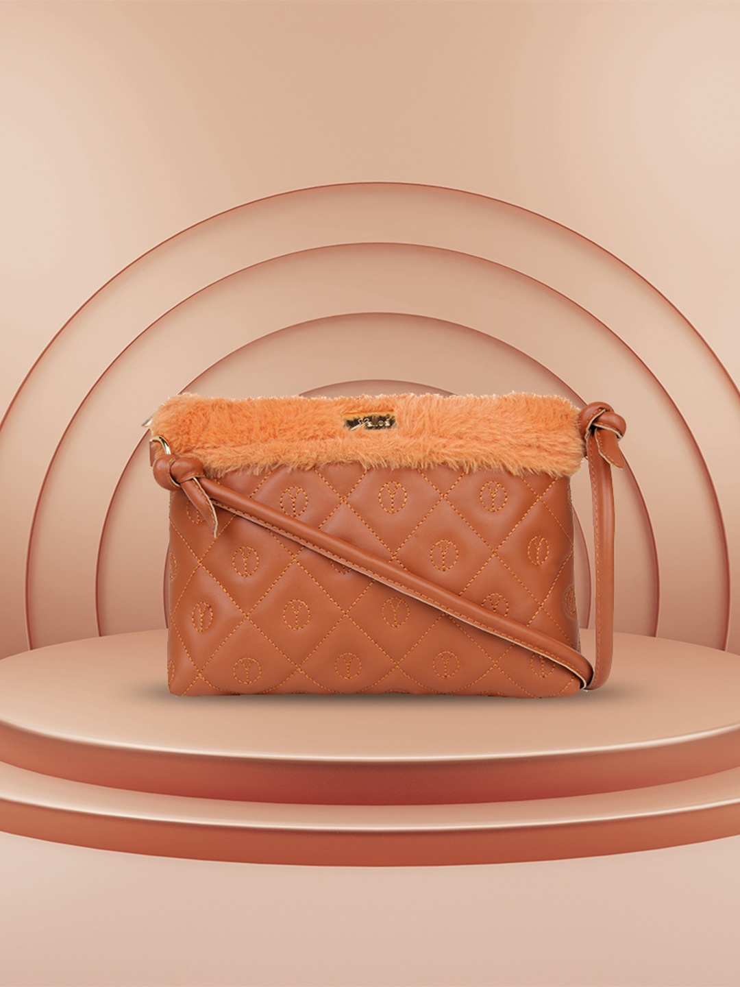

yelloe Shopper Handheld Bag with Quilted, Tan