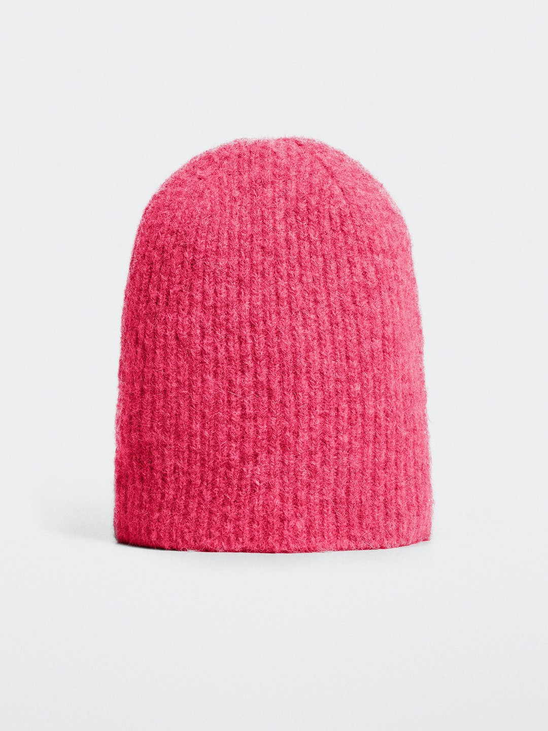 

MANGO Women Ribbed Beanie, Pink