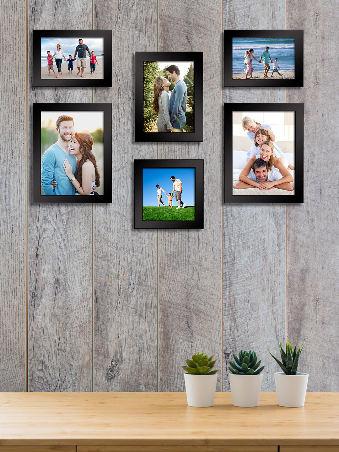 

Art Street Set of 6 Photo Frames, Black