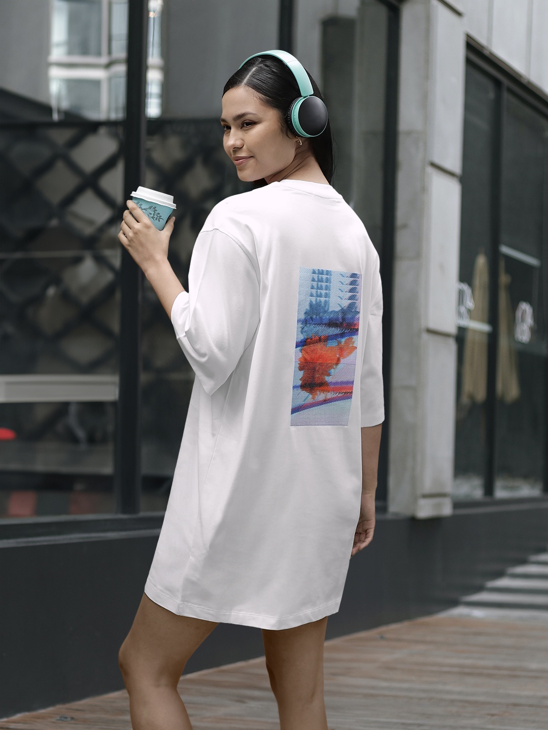 

Calvin Klein Jeans Embroidered T-shirt Dress, White