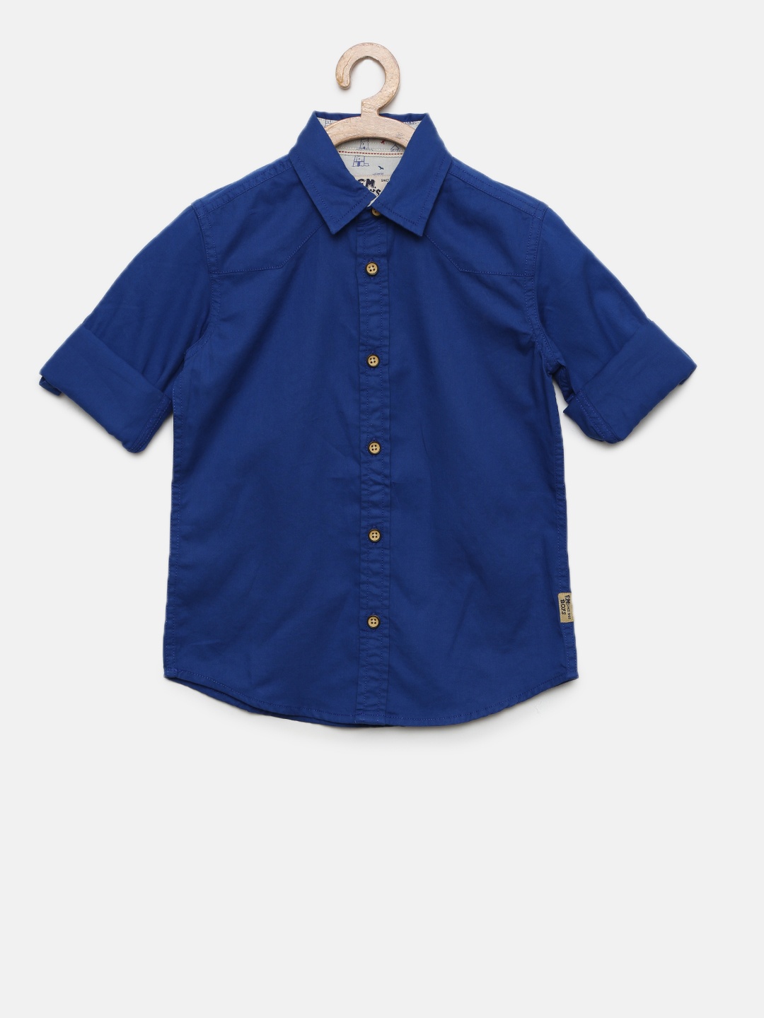 

Flying Machine Boys Blue Slim Fit Solid Casual Shirt