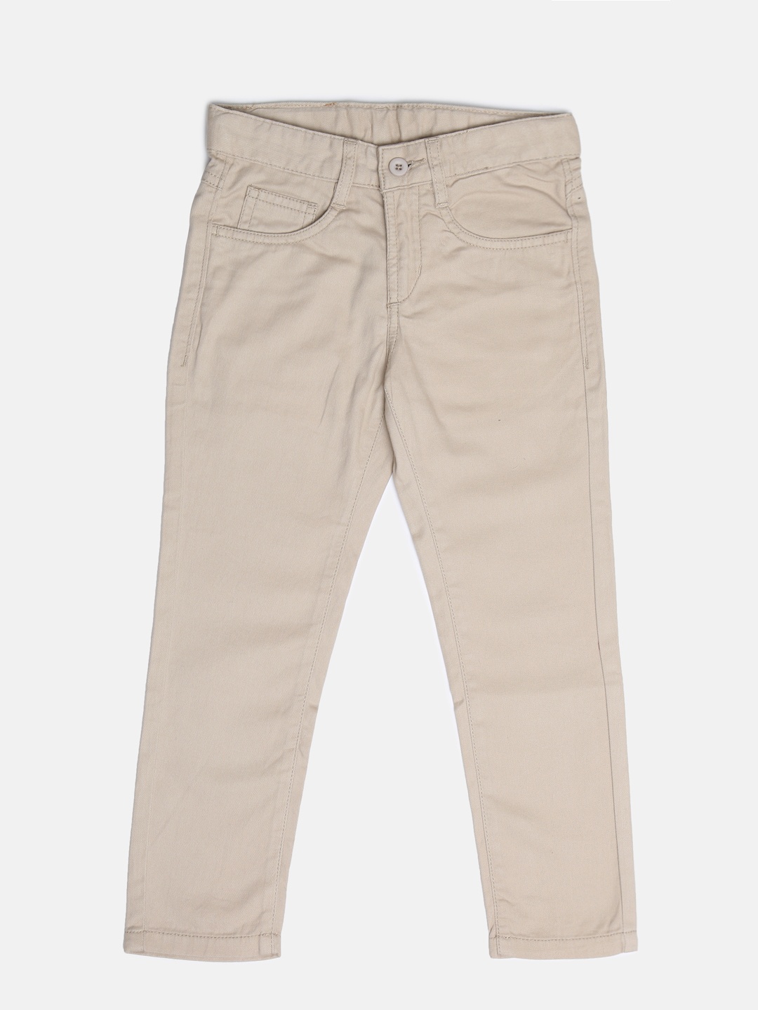 

Flying Machine Boys Beige Slim Fit Solid Regular Trousers