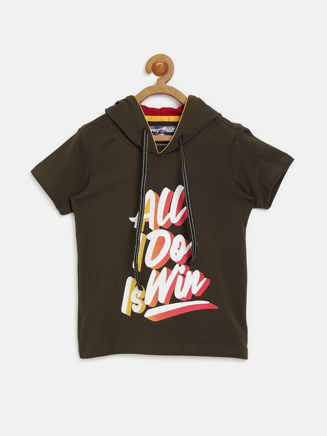 

V2 Value & Variety Boys Cotton Typography T-shirt, Green