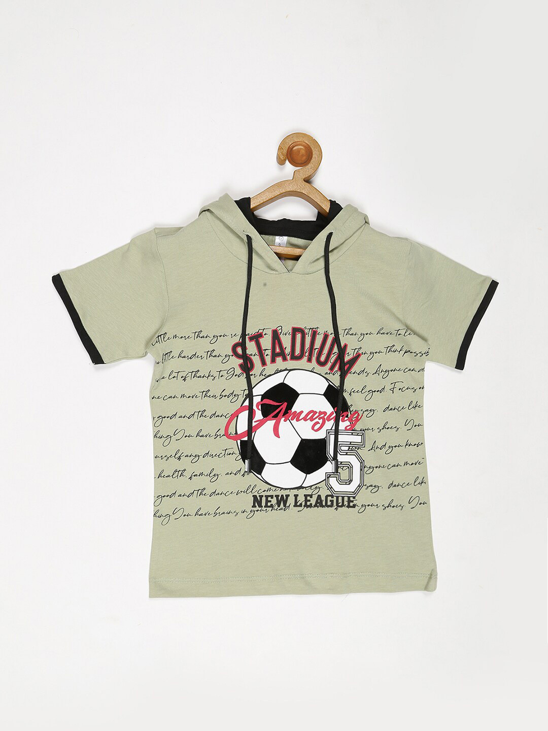 

V2 Value & Variety Boys Cotton Typography Printed T-shirt, Green