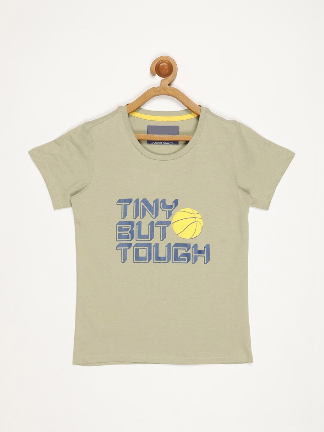 

V2 Value & Variety Boys Typography Printed Cotton T-shirt, Green