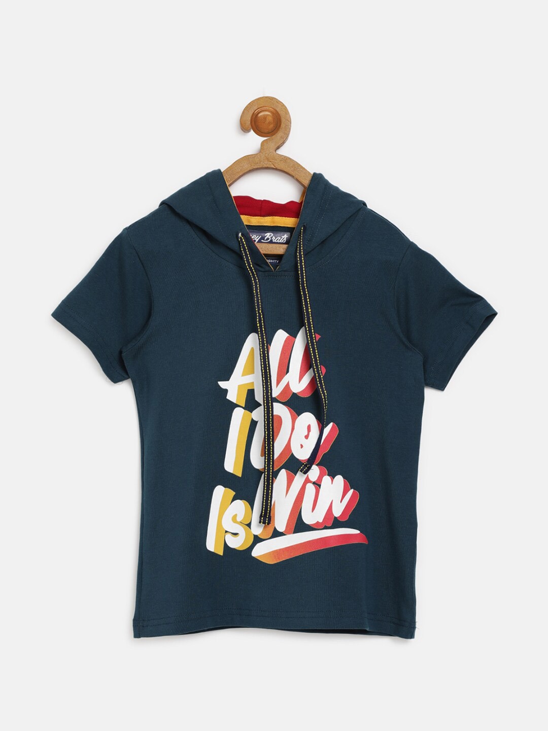 

V2 Value & Variety Boys Typography Printed Cotton T-shirt, Blue