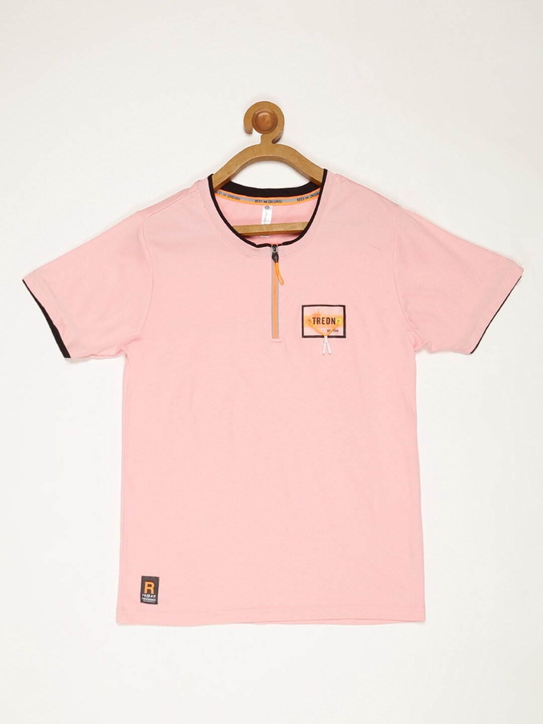 

V2 Value & Variety Boys Typography Printed Cotton T-shirt, Pink