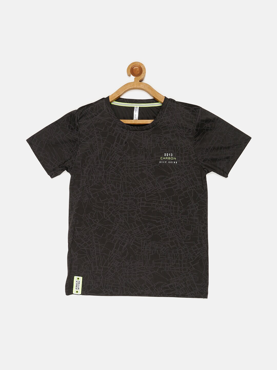 

V2 Value & Variety Boys Printed Cotton T-shirt, Black