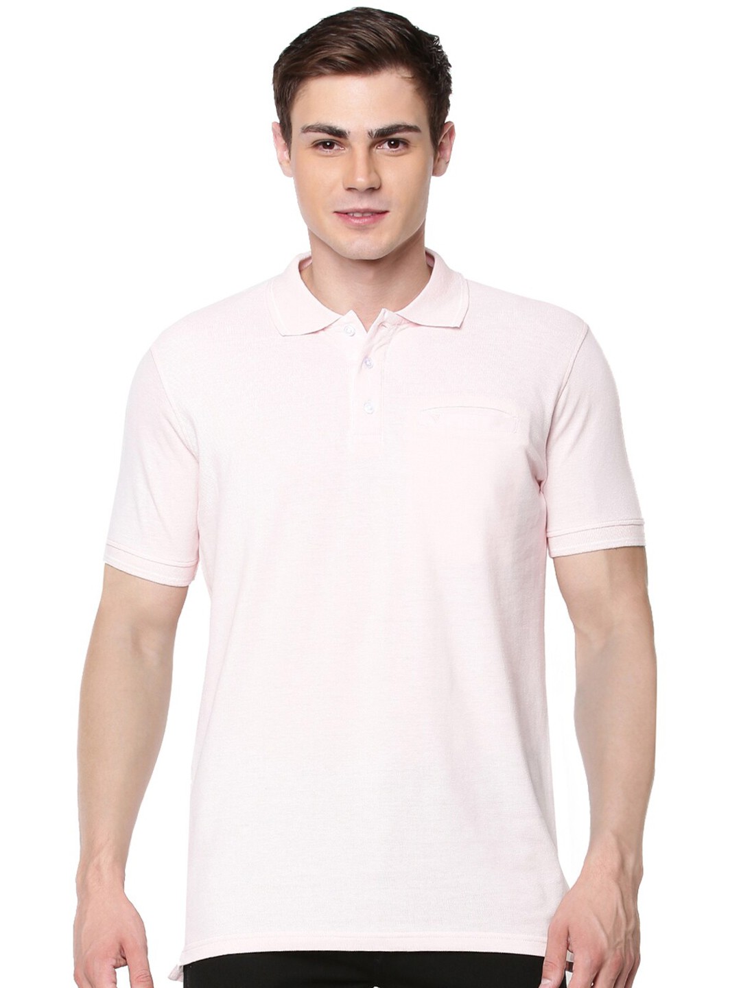 

Ramraj Men Polo Collar Slim Fit Pure Cotton T-shirt, Pink