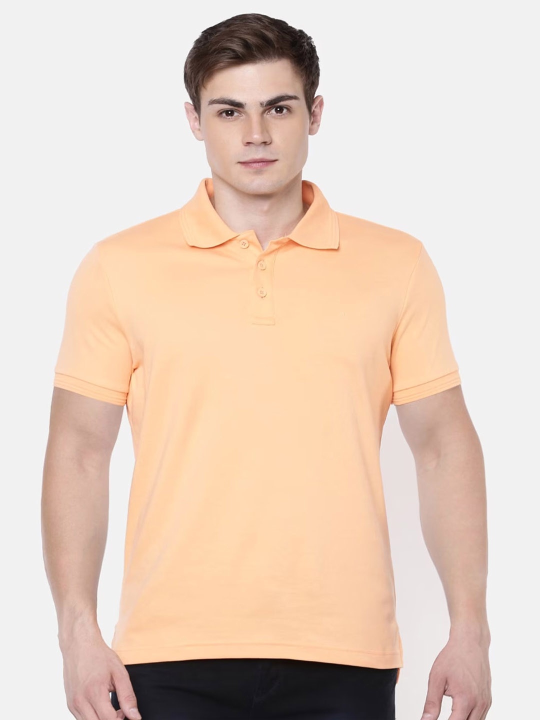 

Ramraj Men Polo Collar Pure Cotton Regular Fit T-shirt, Orange