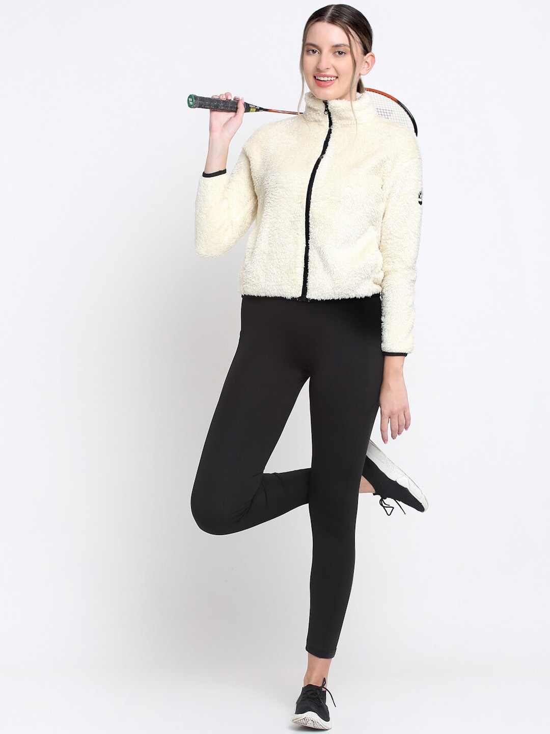 

Invincible Women Double Sherpa Jacket, White