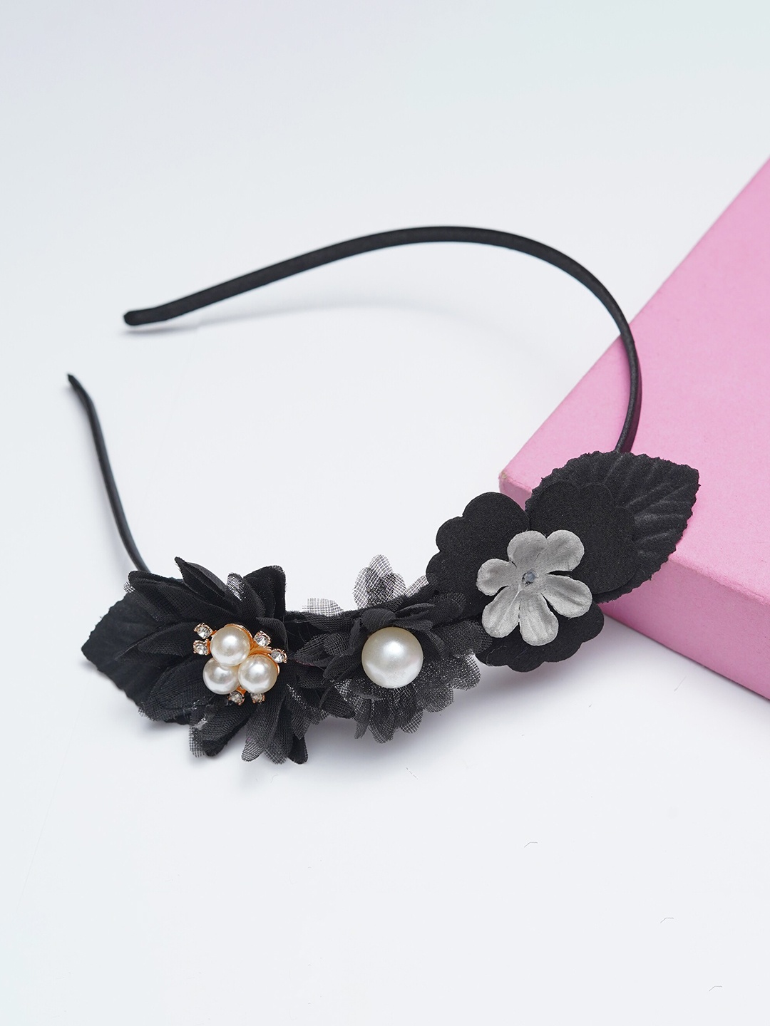 

The Magic Wand Girls Embellished Plastic Hairband, Black
