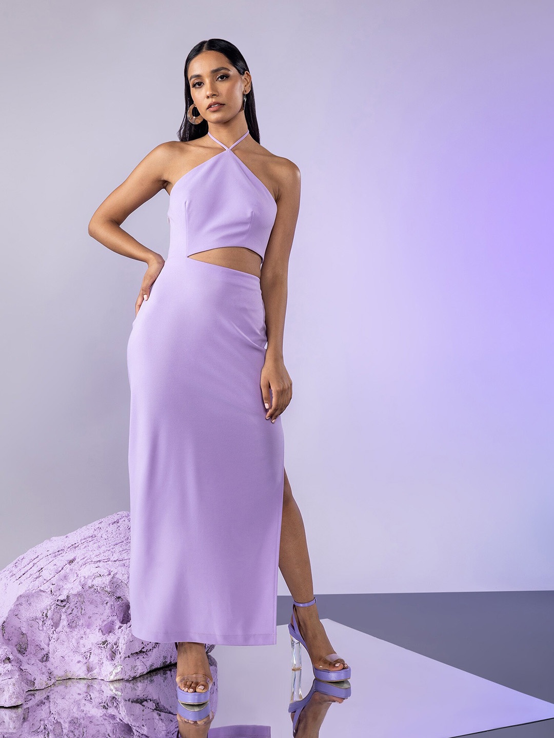 

20Dresses Halter Neck Maxi Dress, Lavender