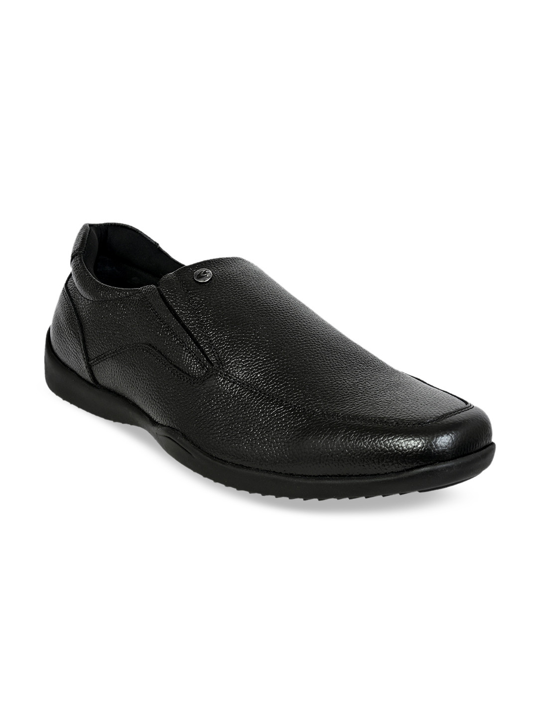 

Allen Cooper Men Leather Formal Slip-On Shoes, Black