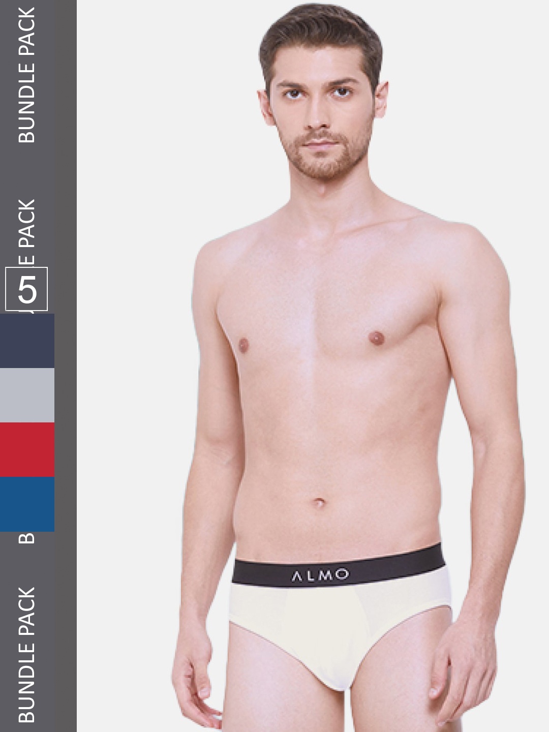 

Almo Wear Men Pack Of 5 Anti-Microbial Modal Basic Briefs CRED-B-WBLCBRG, Navy blue
