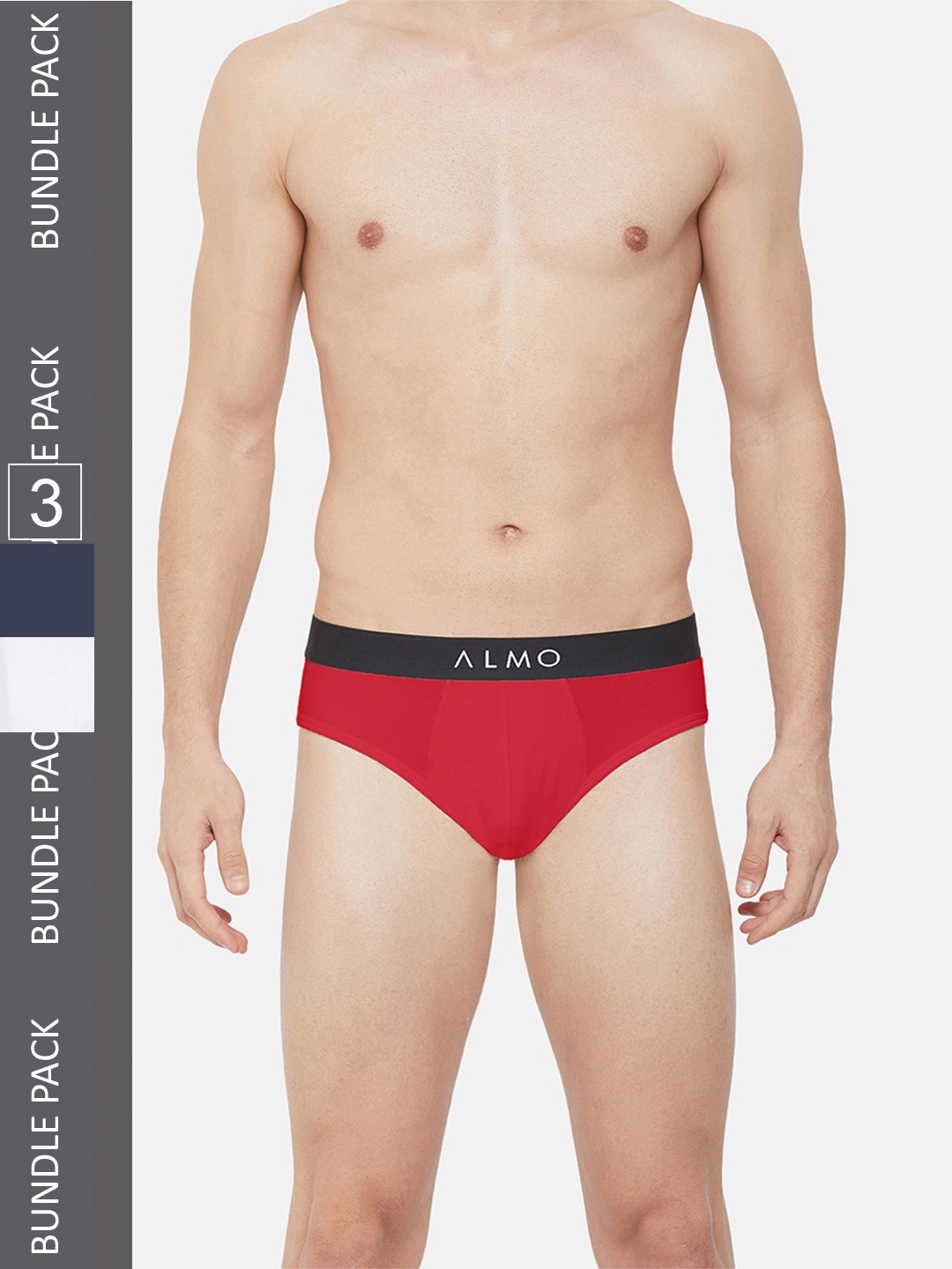 

Almo Wear Men Pack Of 3 Anti Microbial Basic Briefs CRED-B-WBLR, Blue