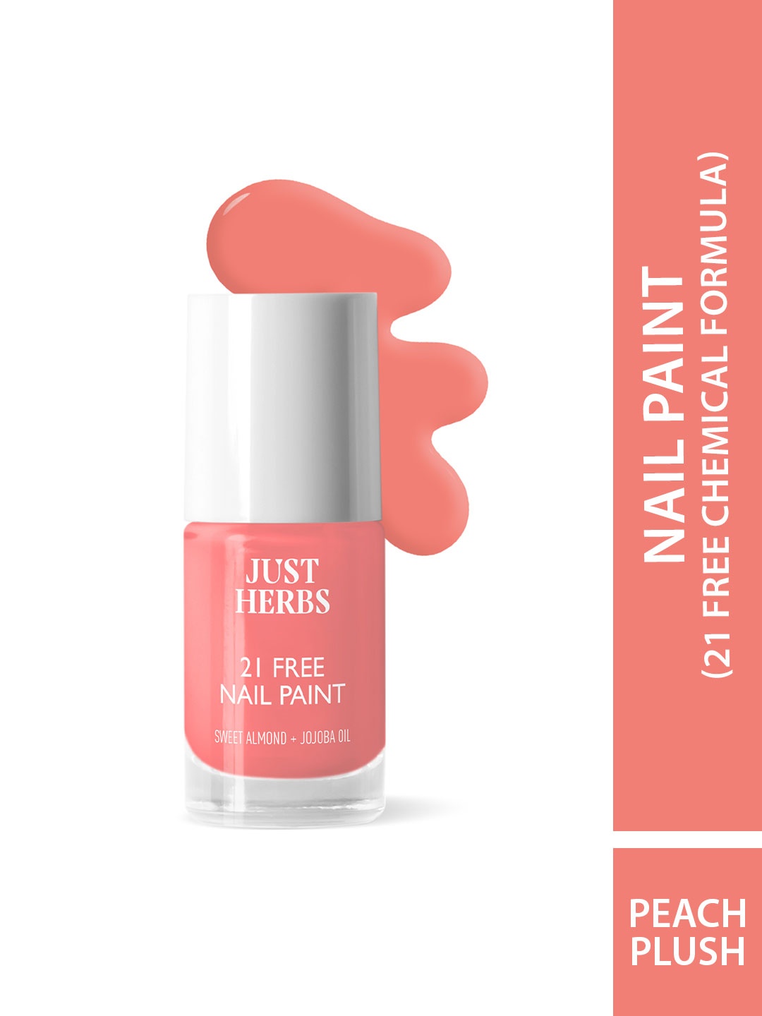 

Just Herbs 21 Free Quick Drying Long Lasting Glossy Nail Polish 6ml - Peach Plush NP-10