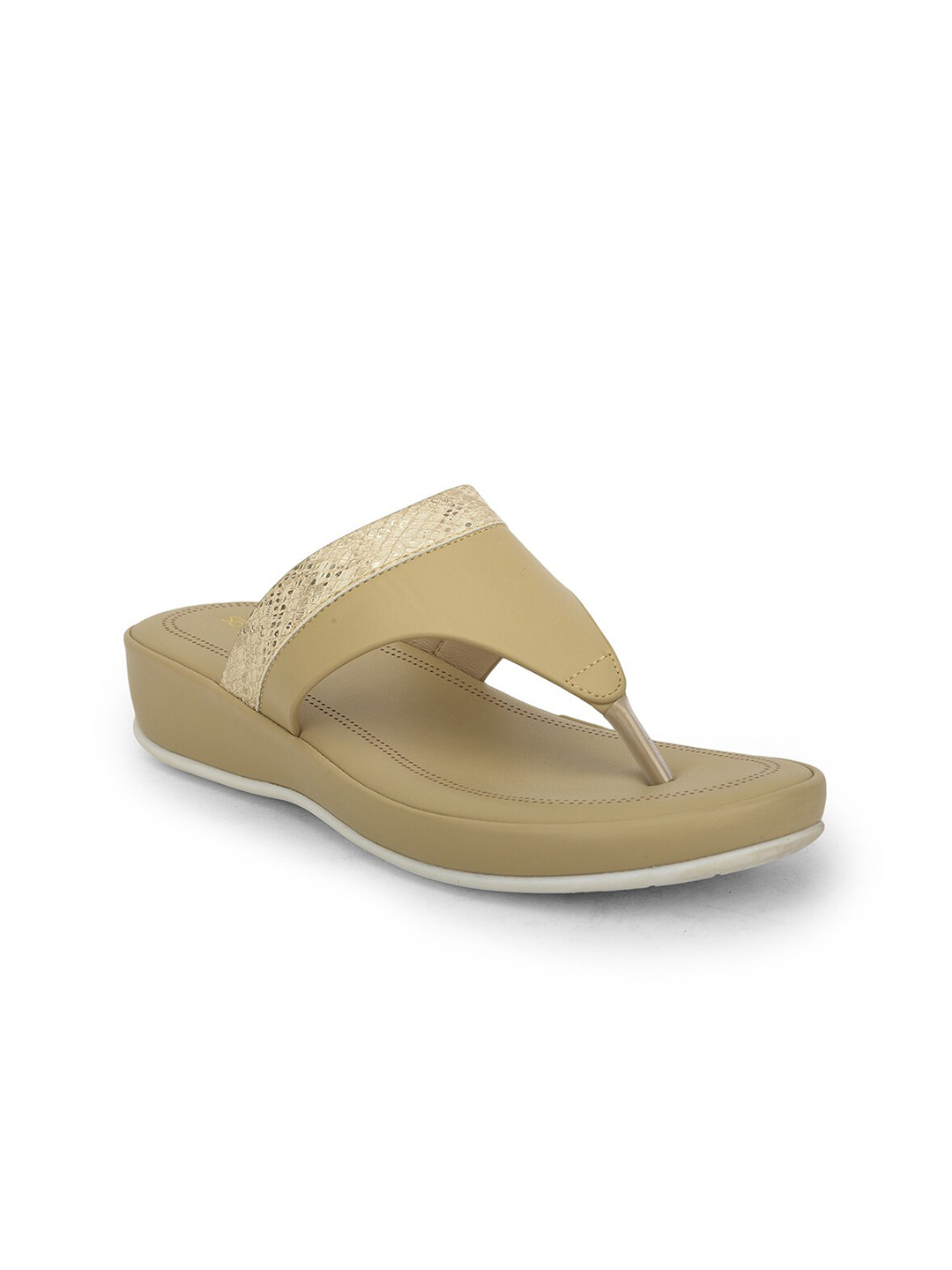 

Liberty Women T-Strap Comfort Heels, Beige