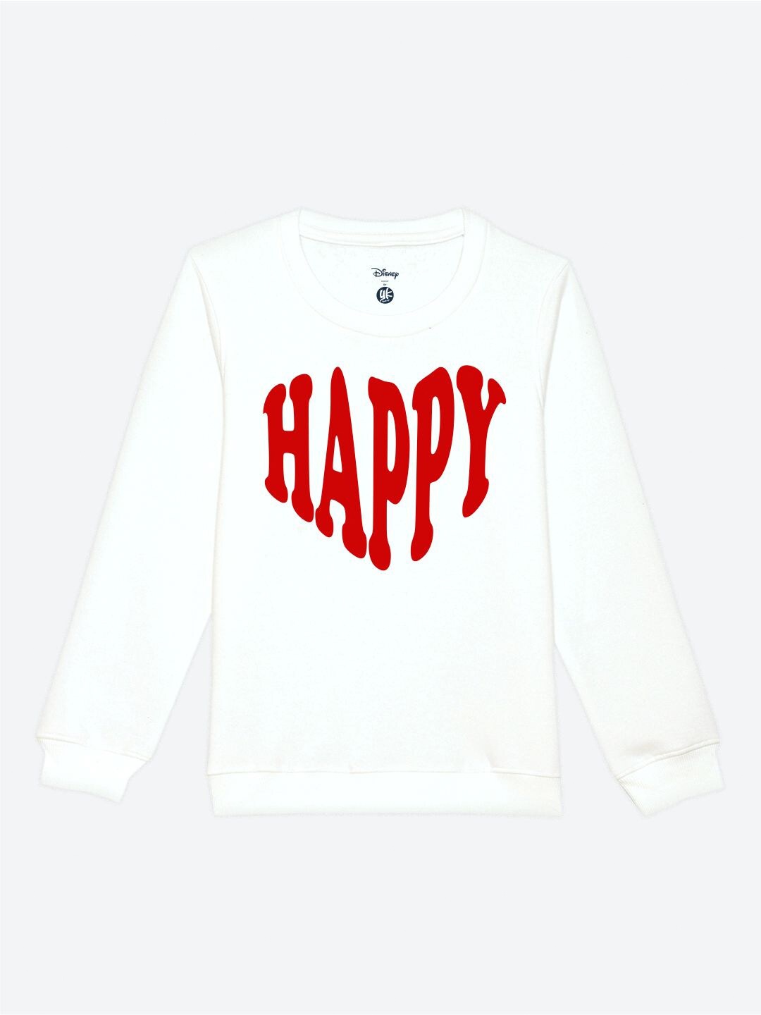 

YK Girls Typography Printed Sweatshirt, White