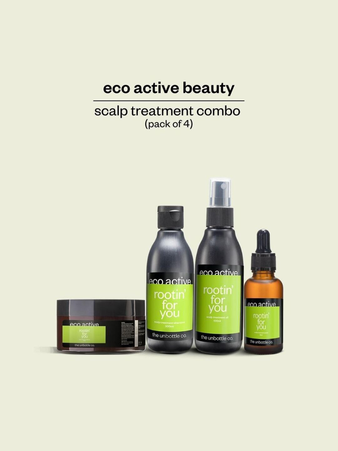 

The Unbottle Co Tuco Hairtelligent Anti-dandruff Hair Care Kit, Green