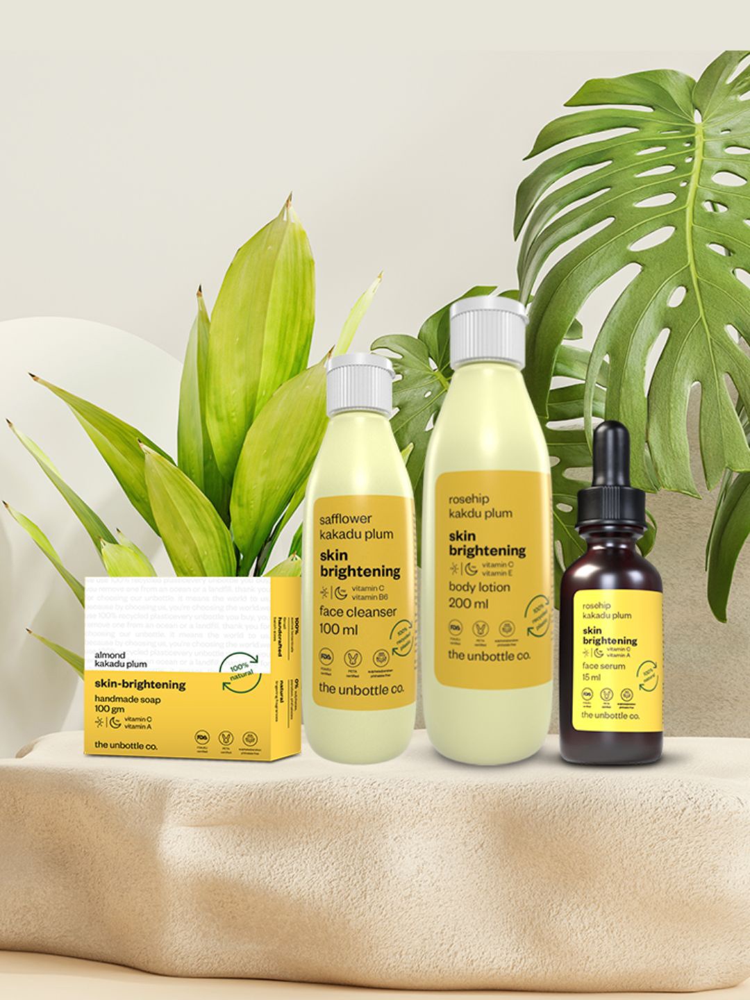 

The Unbottle Co. Set of 4 Skin-Brightening Kit, Transparent