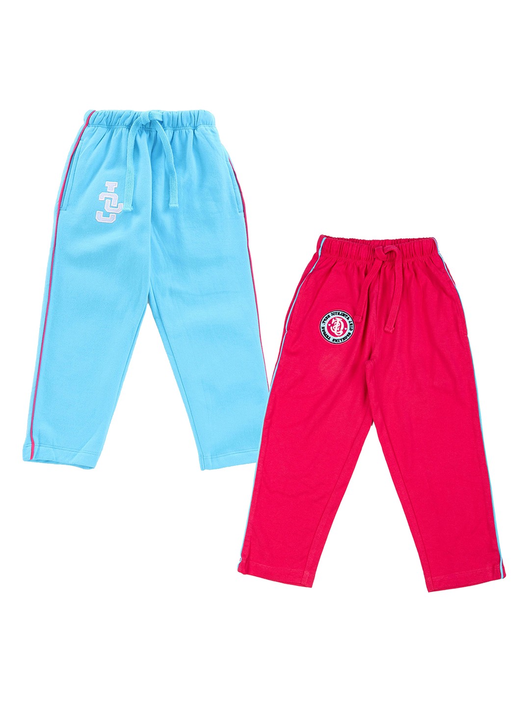 

JusCubs Girls Pack Of 2 Pure Cotton Track Pants, Blue