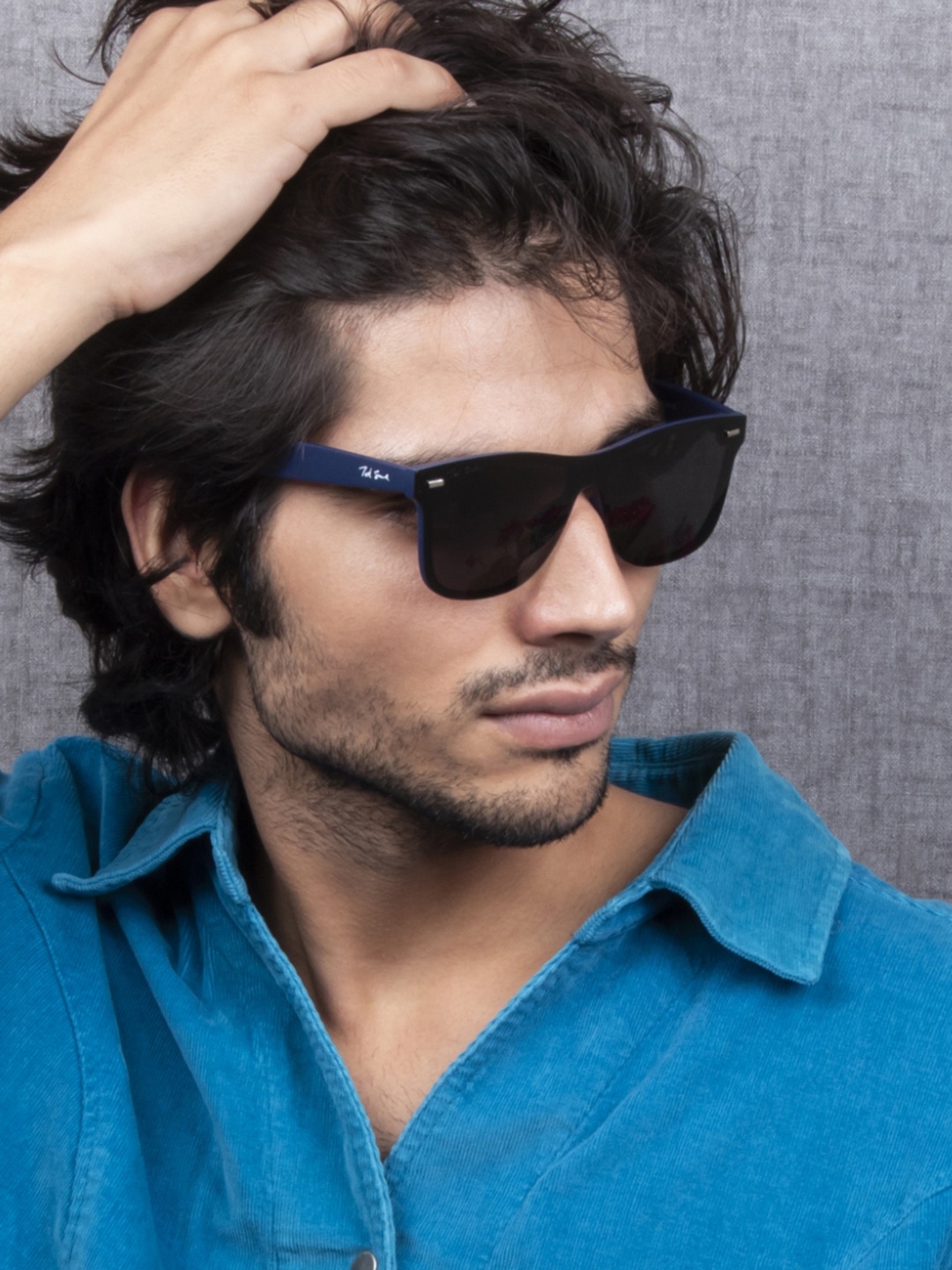 

Ted Smith Unisex Lens & Wayfarer Sunglasses with UV Protected Lens TSS-BLAZE_C5, Black