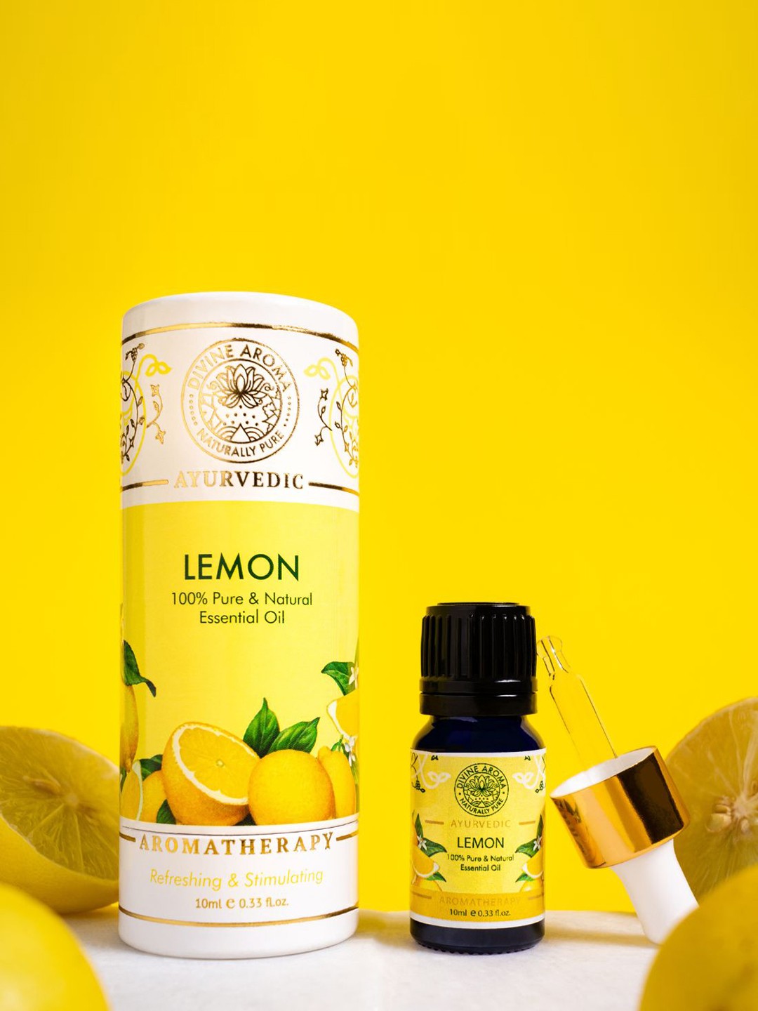 

DIVINE AROMA Lemon 100% Pure Essential Oil 10 ml, Na