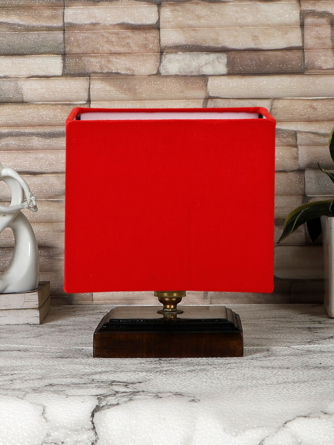 

Devansh Red Wood Table Lamp With Jute Shade