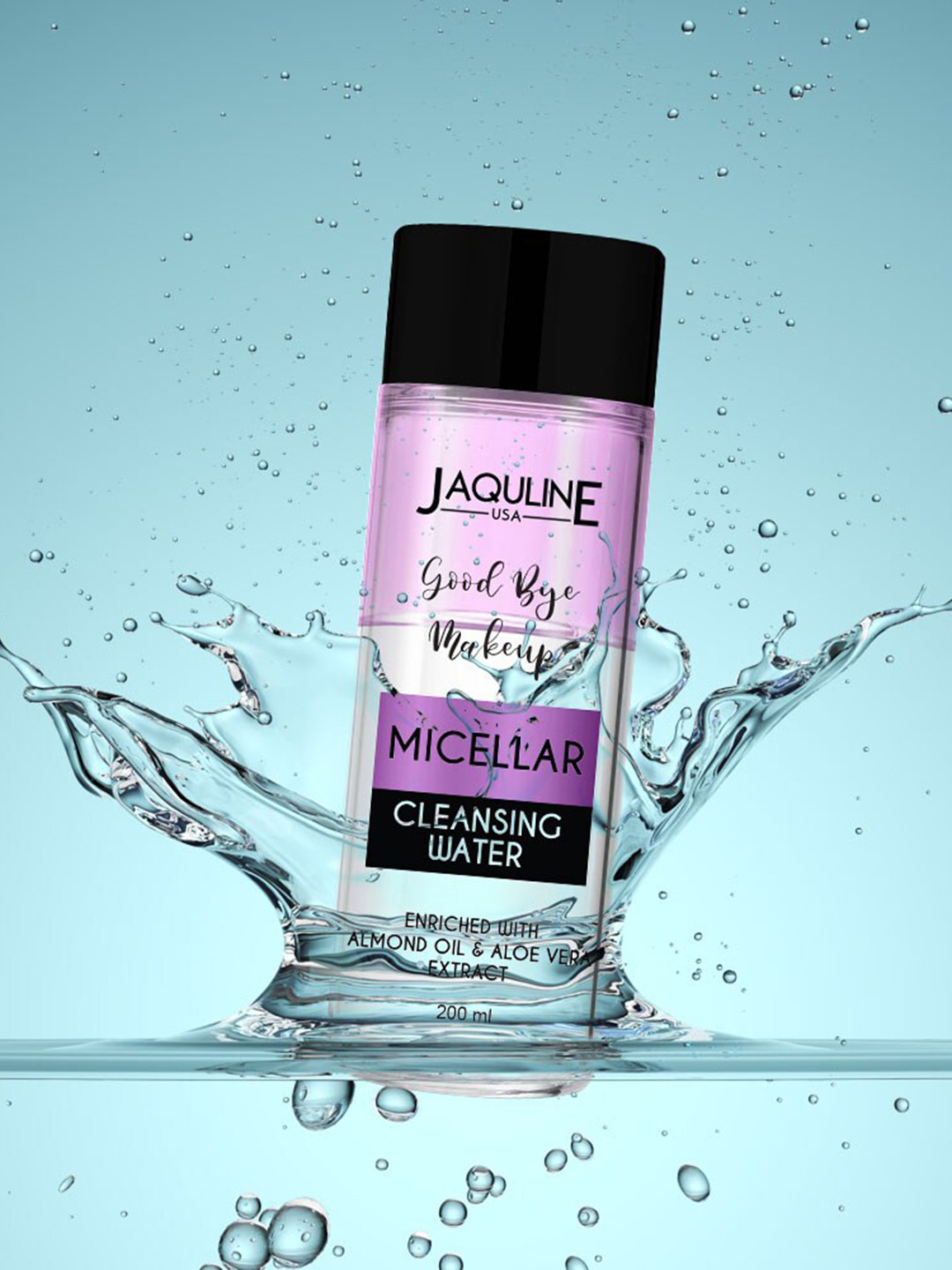 

Jaquline USA Goodbye Makeup Micellar Cleansing Water 200 ml, White