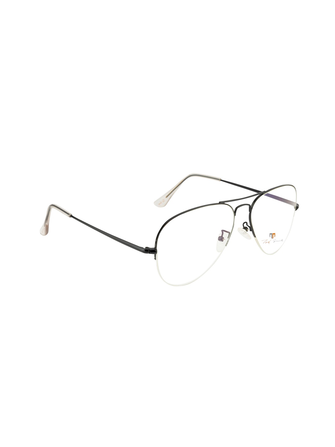 

Ted Smith Unisex Half Rim Aviator Frames Eyeglasses, Black