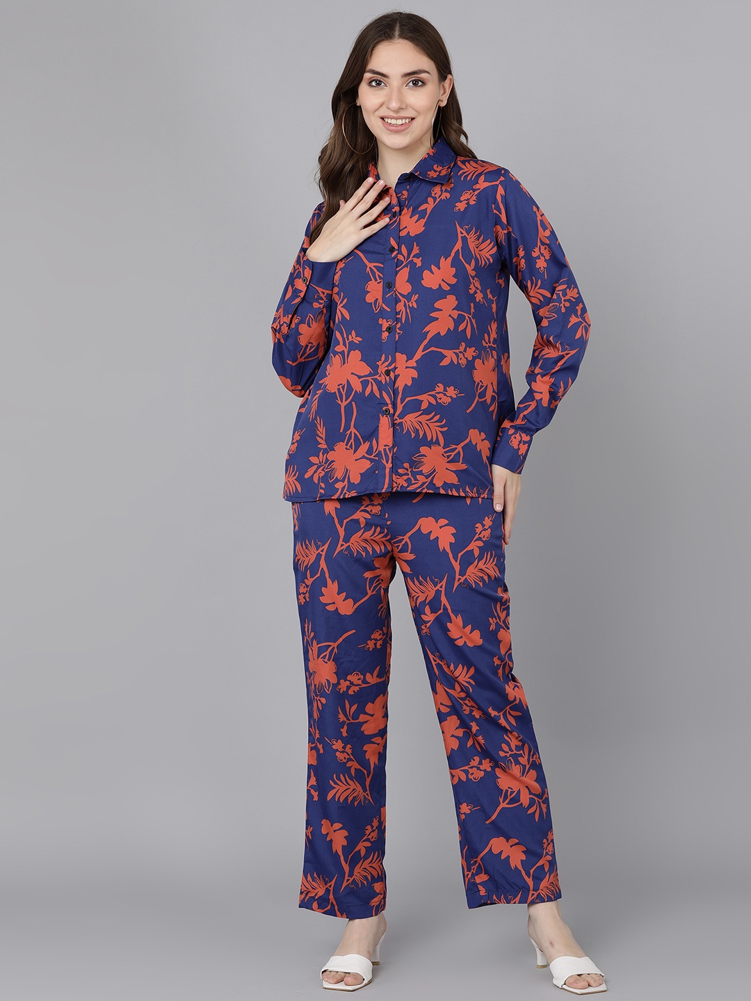 

Fashfun Printed Night suit, Blue