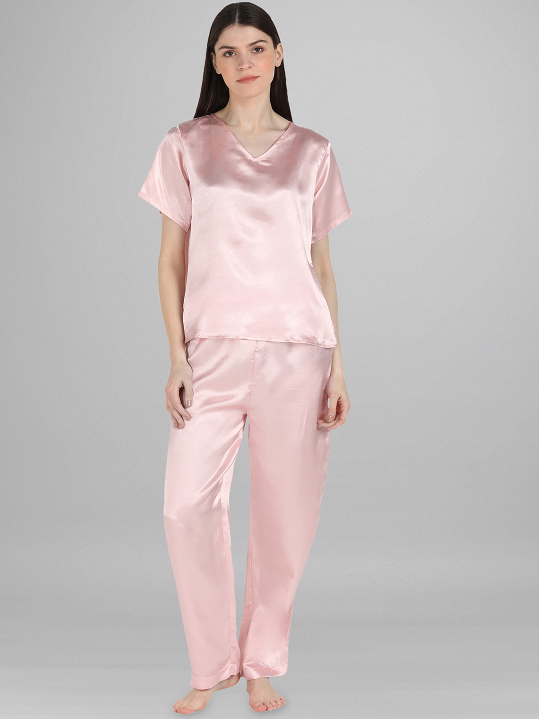 

Fashfun Satin Night suit, Pink