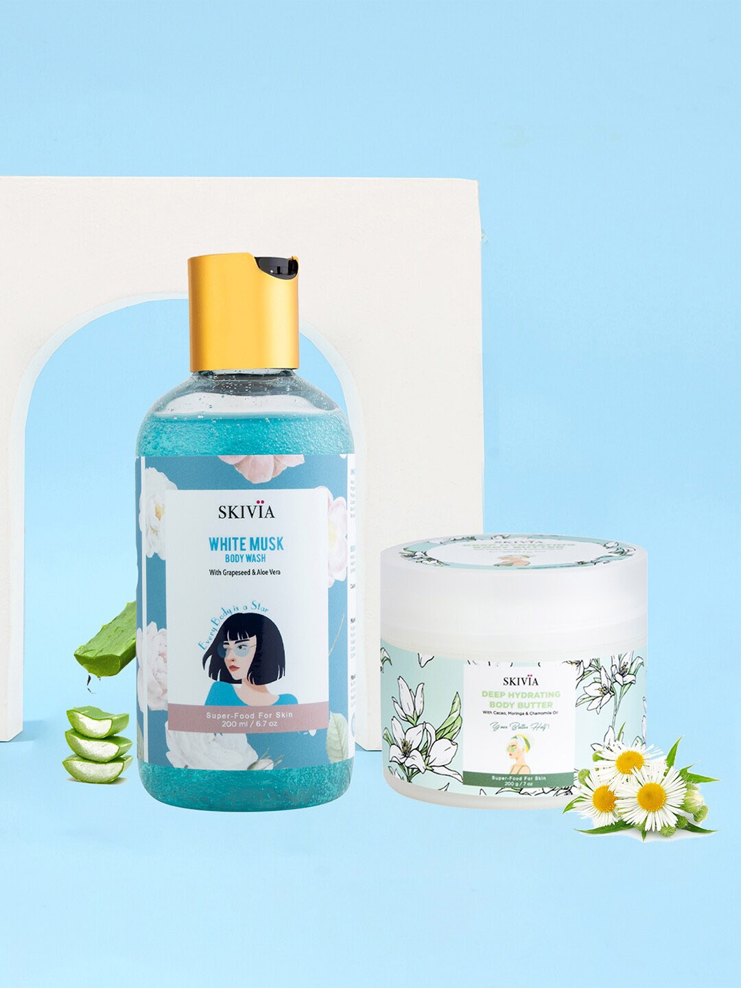 

SKIVIA Set Of 2 Hydrating Body Care, Transparent