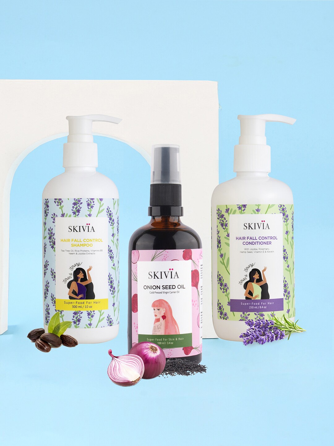 

SKIVIA Hair Fall & Damage Control Hair Care Kit, Transparent