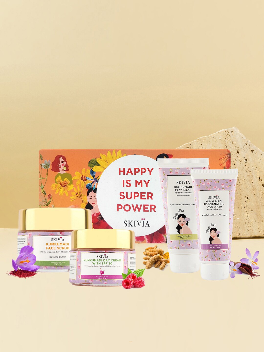 

SKIVIA Pack of 4 Must-Have Skincare Gift Set, Transparent