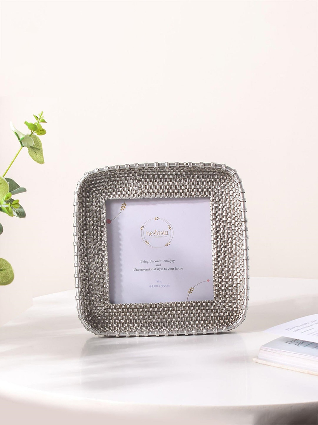 

Nestasia Silver-Toned Woven Design Square Photo Frame