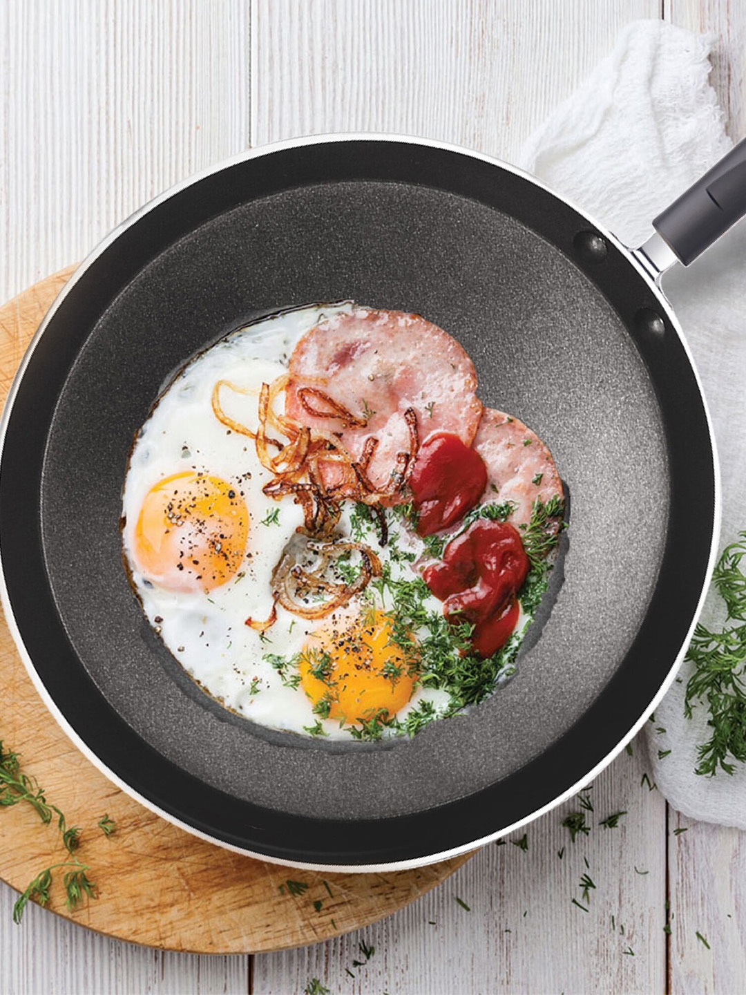 

Milton Pro Cook Black Pearl Induction Omni Tawa 26 cm, Grey