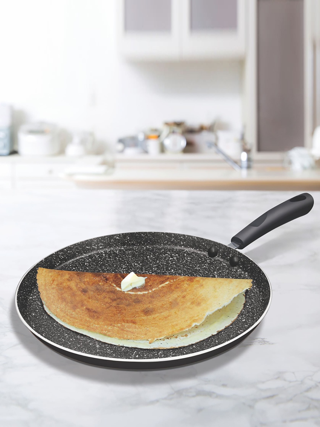 

Milton Pro Cook Black Granito Induction Omni Tawa with Bakelite Handle 30 cm